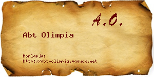 Abt Olimpia névjegykártya